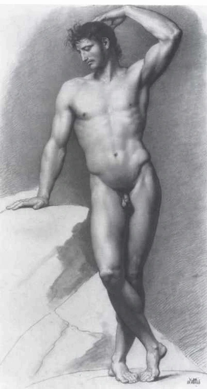 Jean - Baptiste Wicar, Studi accademico di uomo nudo
